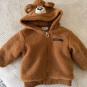 Moschino Kid Teddy Bear Hooded Jacket